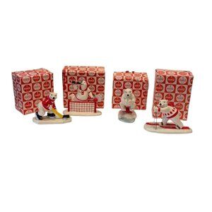 Coca-Cola Polar Bear Figurines Vintage Sports Collectible Soda 1995